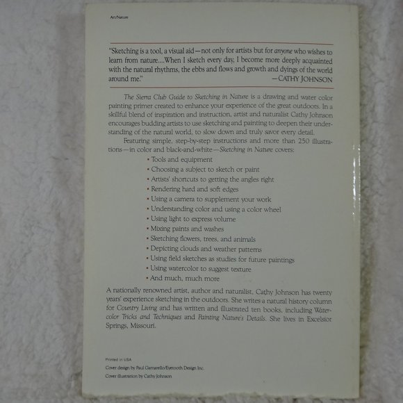 THE SIERRA VLUB GUIDE TO SKETCHING IN NATURE BY CATHY JOHNSON - Picture 5 of 5